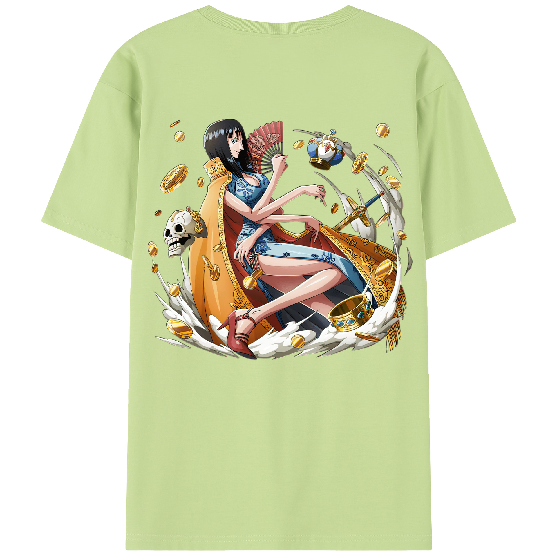 ワンピース ニコ・ロビン ONE PIECE Nico Robin 綿100％半袖Tシャツ（背面プリント）